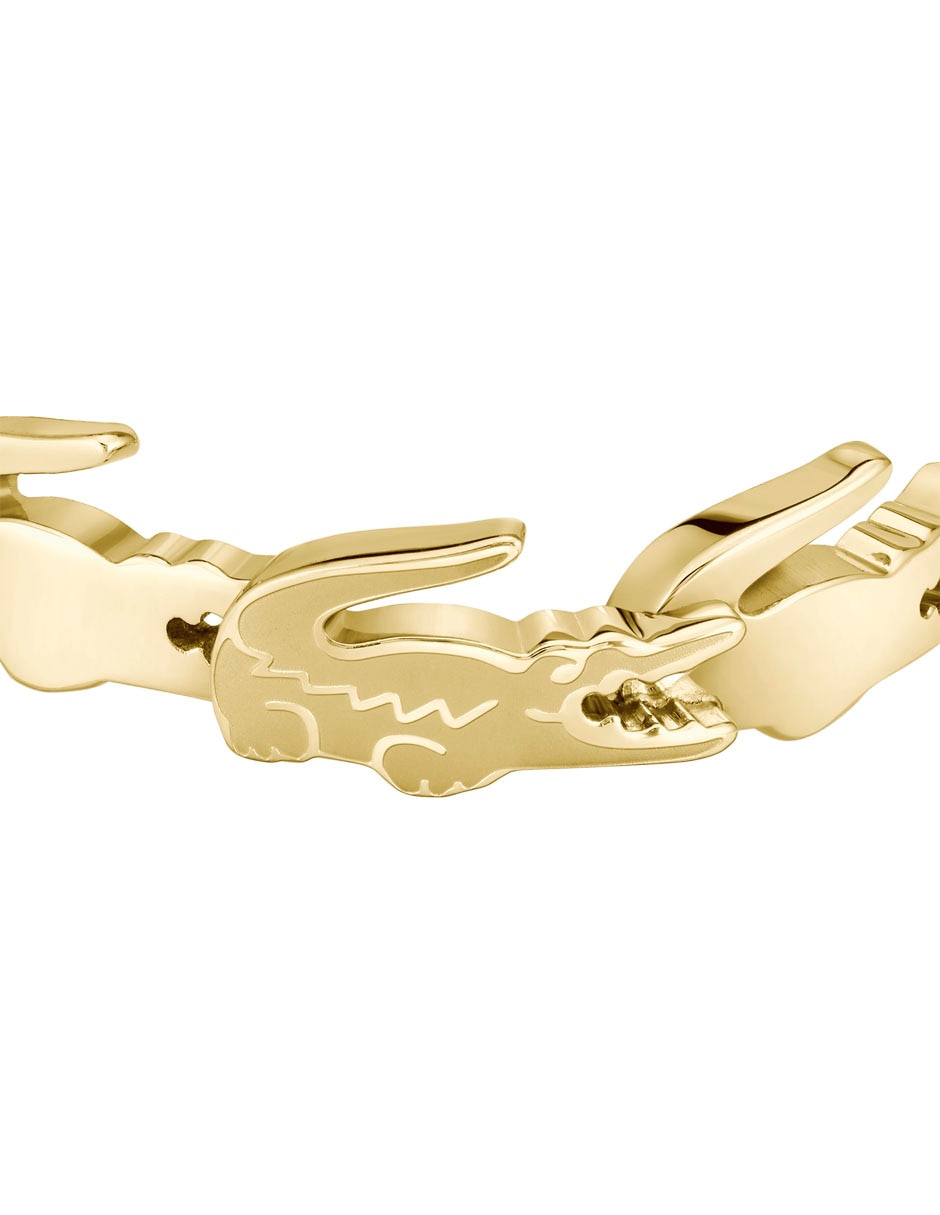 Aretes de aro Crocodile con acabado brillante 2