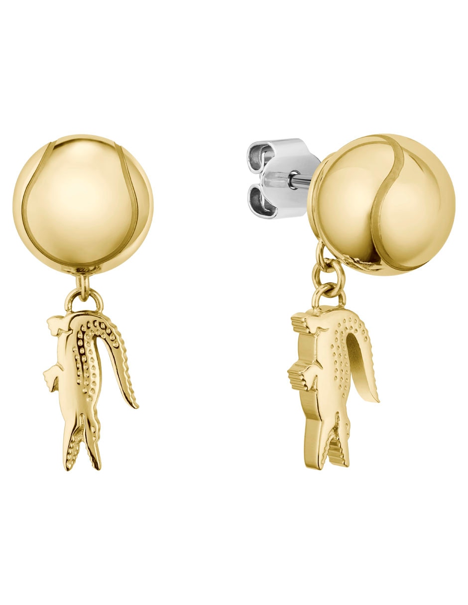 Aretes cortos Matchpoint con acabado brillante