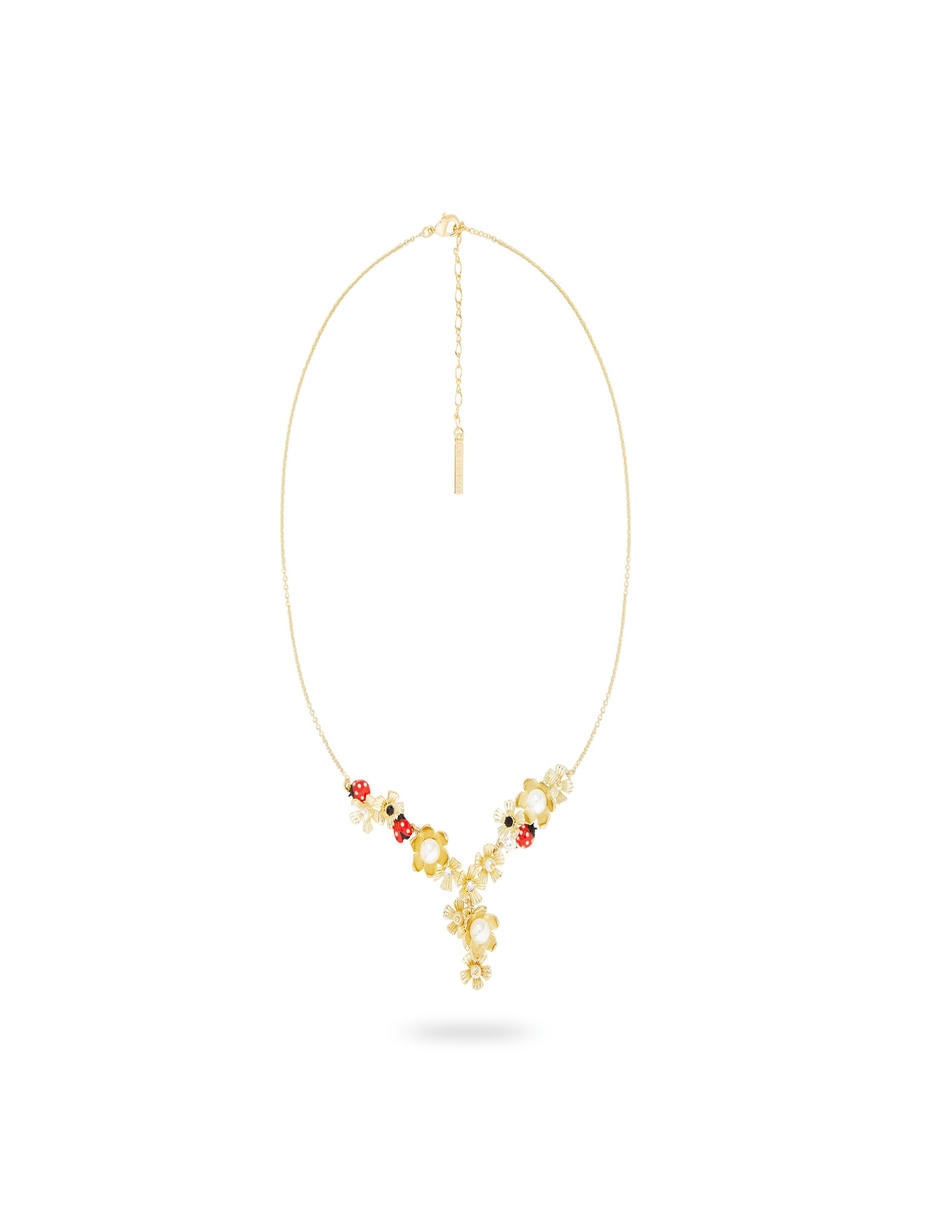 Collar de flor Lady Pearl de baño de oro 2