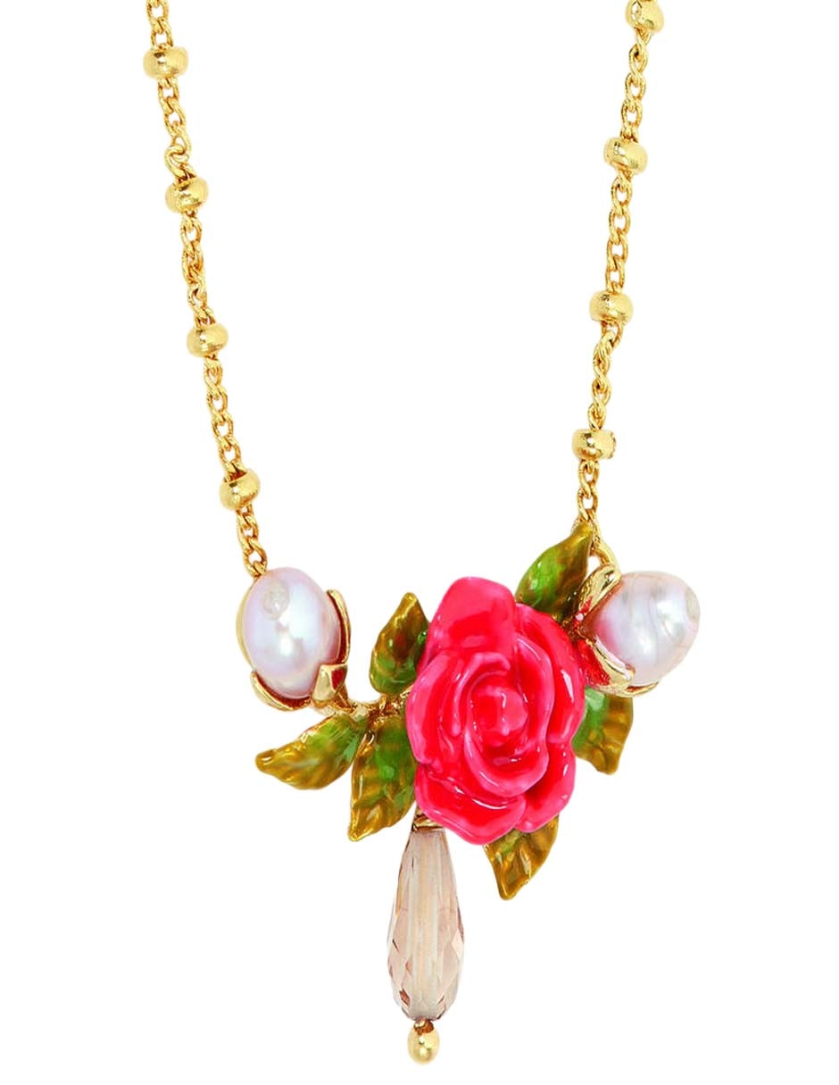Collar Rosa Antica de baño de oro 18 K