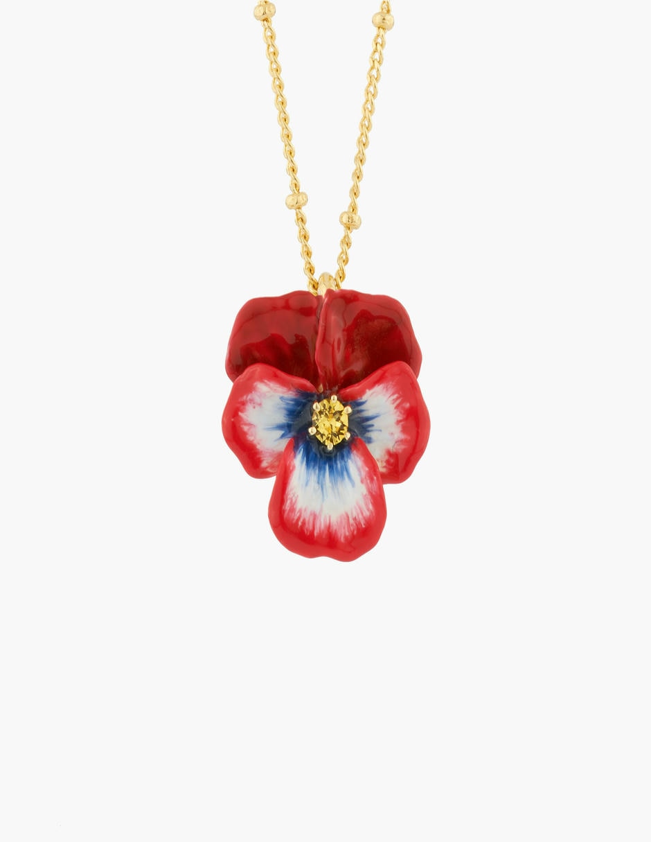 Collar de flor Mil Pensamientos de baño de oro Collar de flor Mil Pensamientos de baño de oro