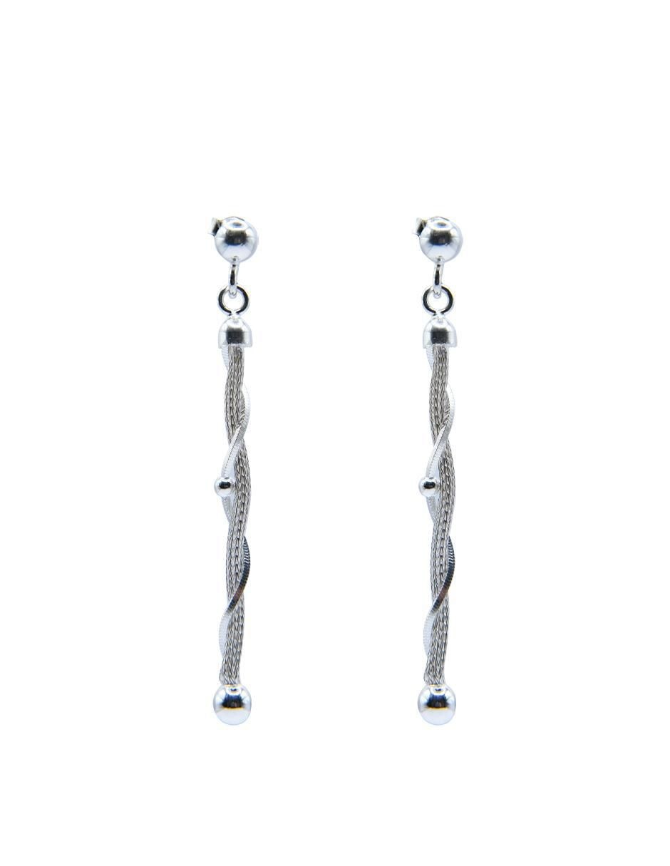 Aretes de círculo de plata P 925 con acabado pulido