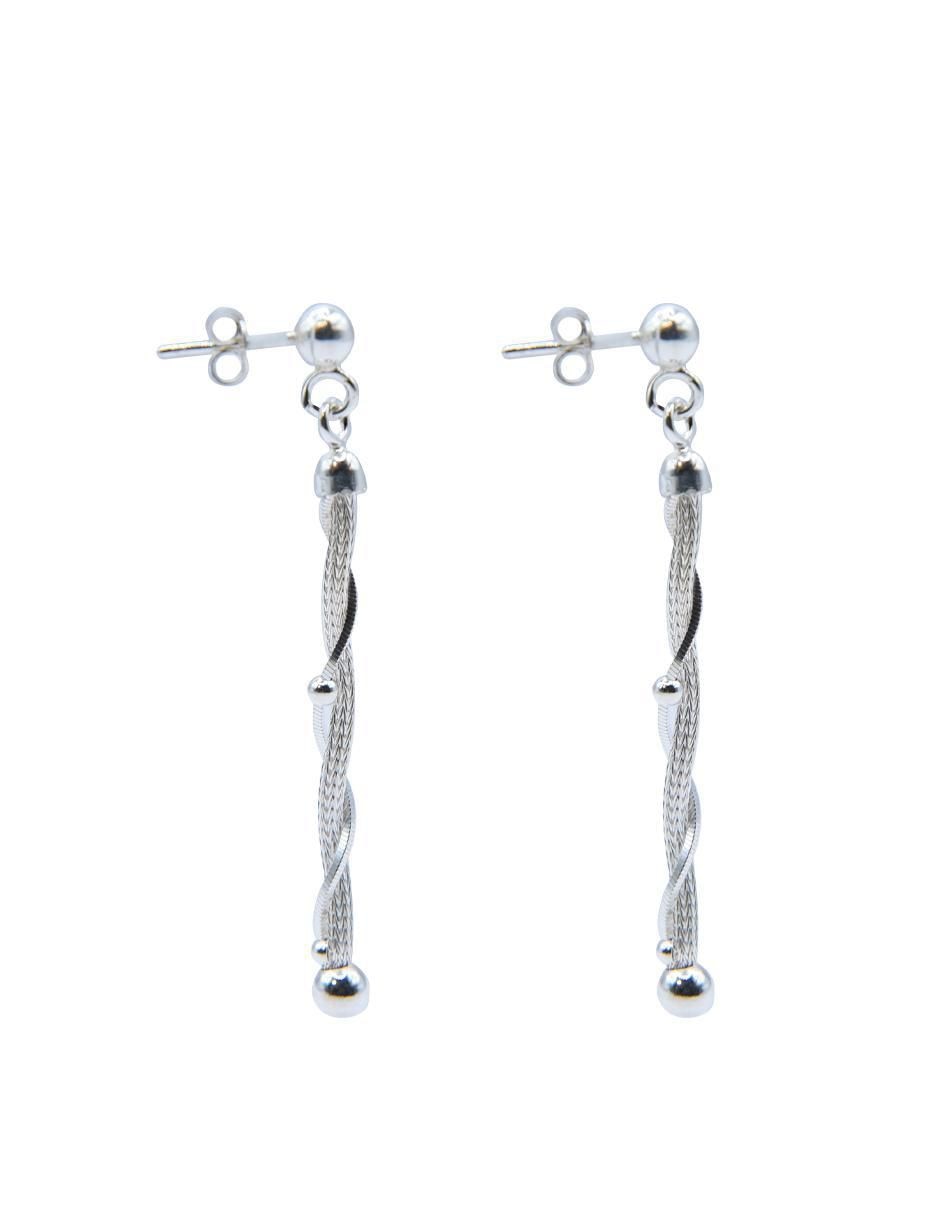 Aretes de círculo de plata P 925 con acabado pulido