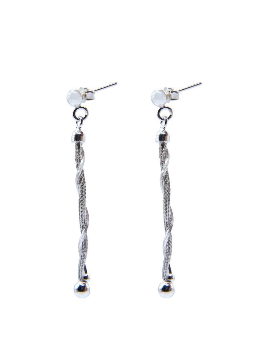 Aretes de círculo de plata P 925 con acabado pulido