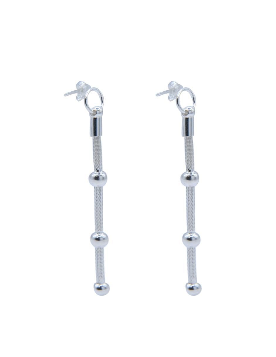 Aretes de círculo de plata P 925 con acabado pulido
