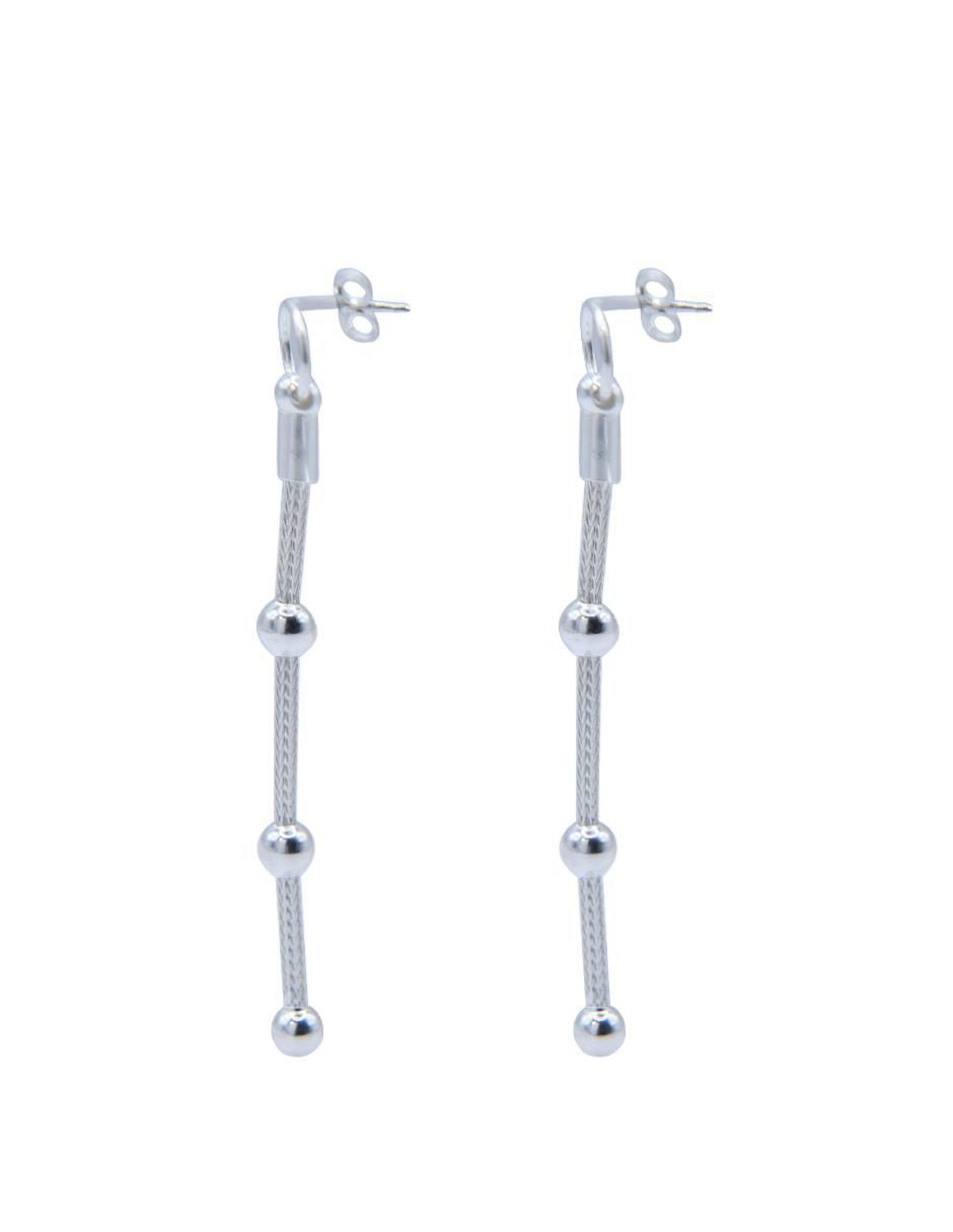 Aretes de círculo de plata P 925 con acabado pulido
