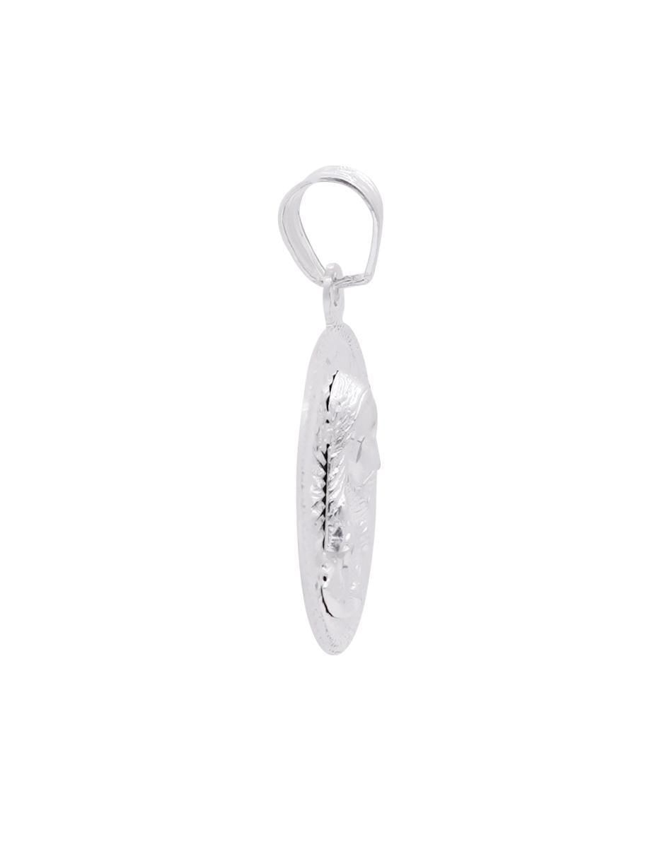 Dije redondo sin colección jesucristo de plata P 925 4