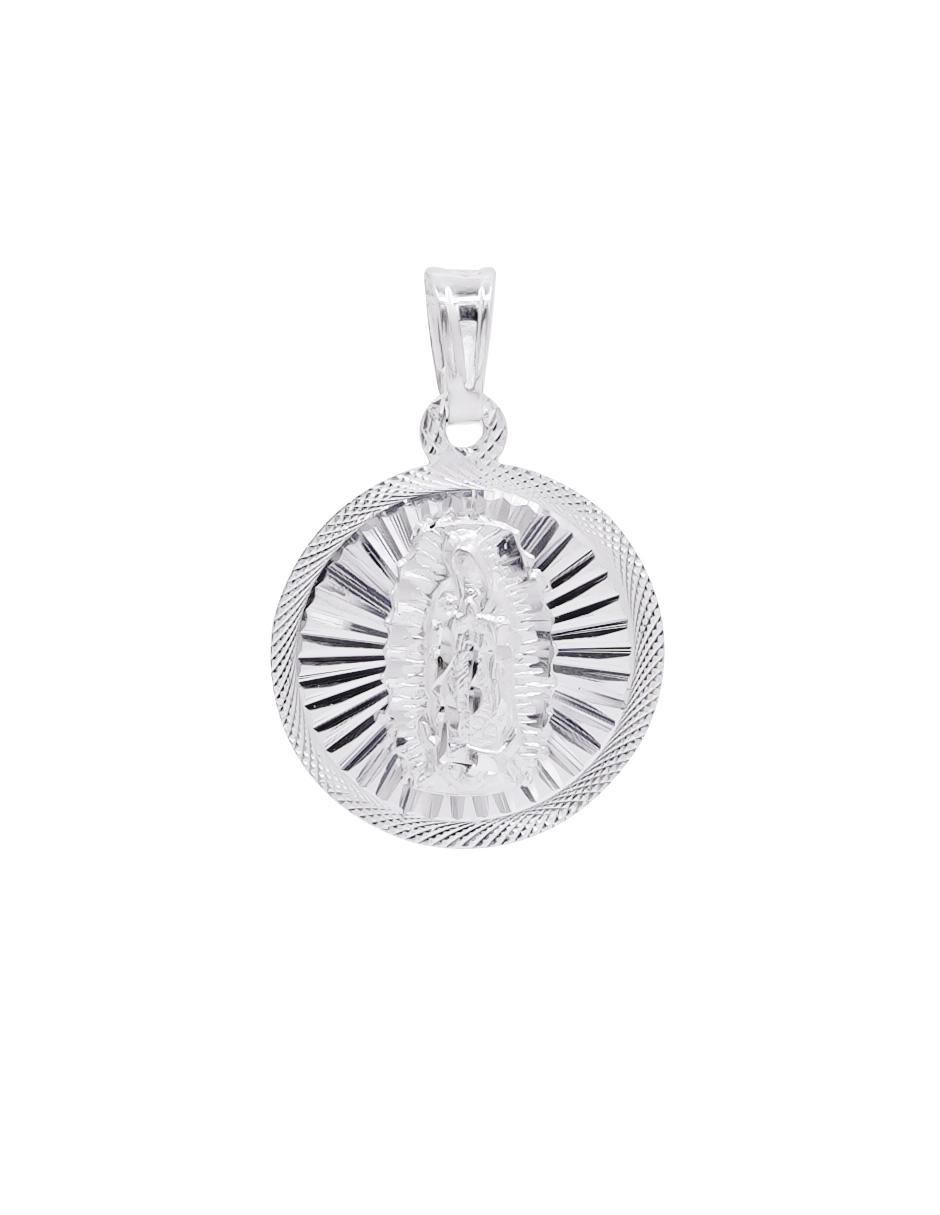 Dije circular sin colección virgen de guadalupe de plata P 925 Dije circular sin colección virgen de guadalupe de plata P 925