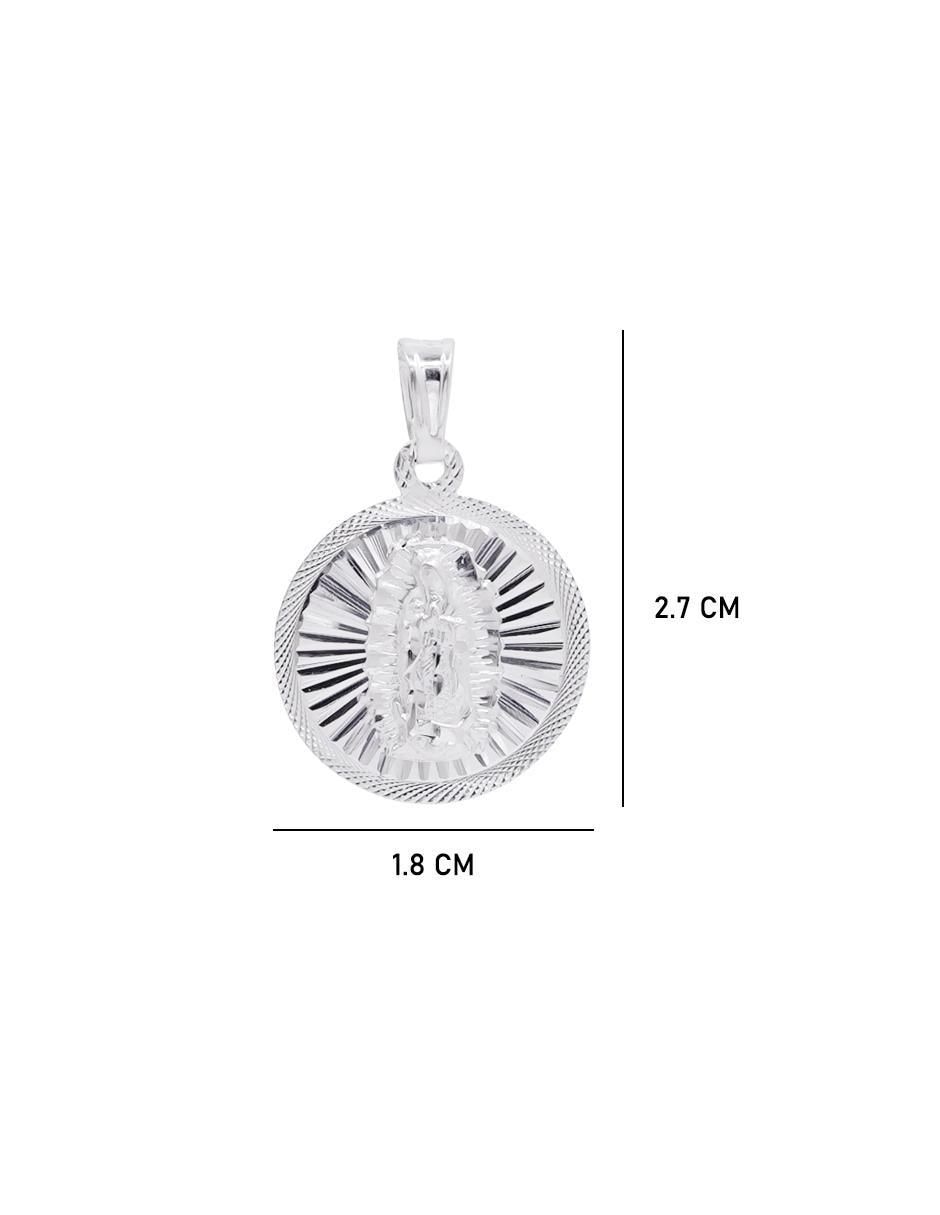 Dije circular sin colección virgen de guadalupe de plata P 925 5