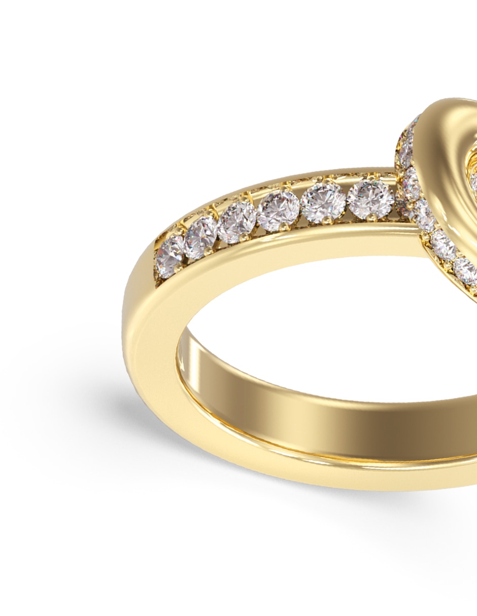 Anillo de corazón Love circonita pavé 2