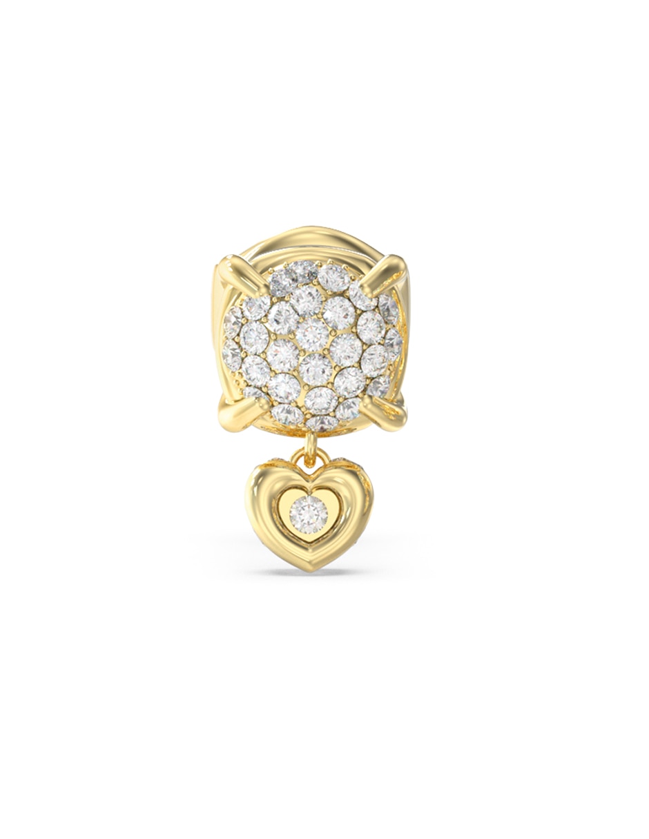 Aretes cortos de corazón Love con acabado Pavé Circonita 2
