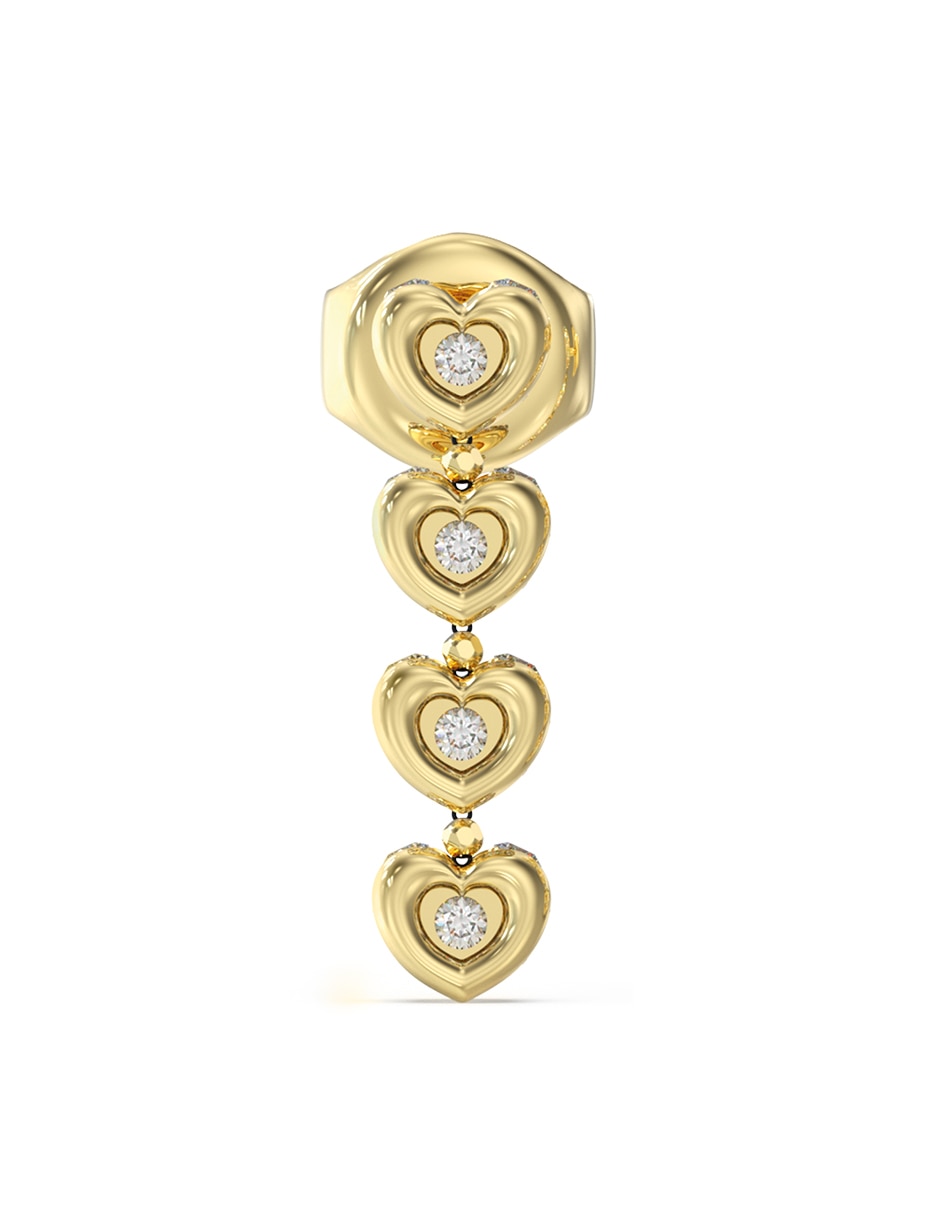 Aretes cortos de corazón Love con acabado Pavé Circonita 2