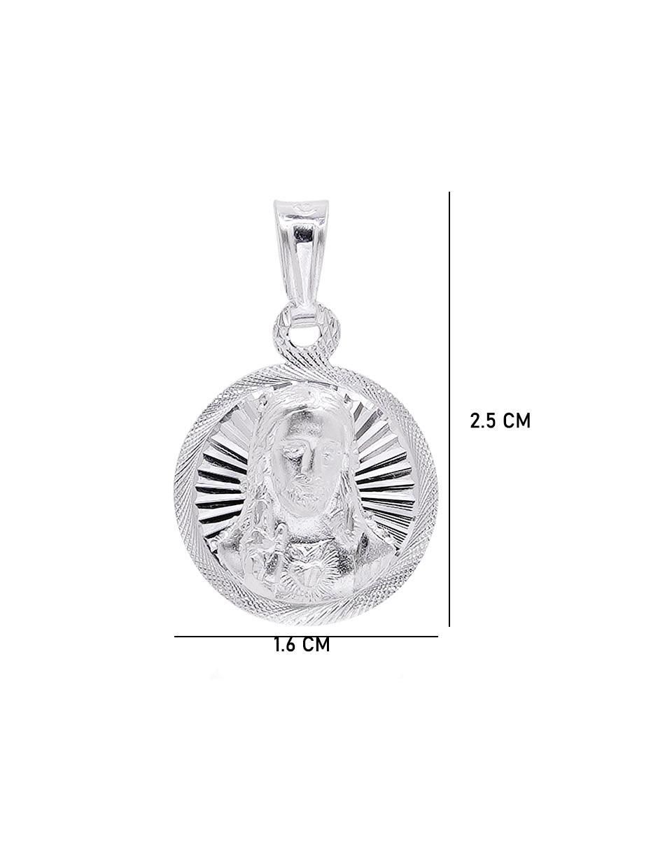 Dije circular jesucristo de plata P 925 4