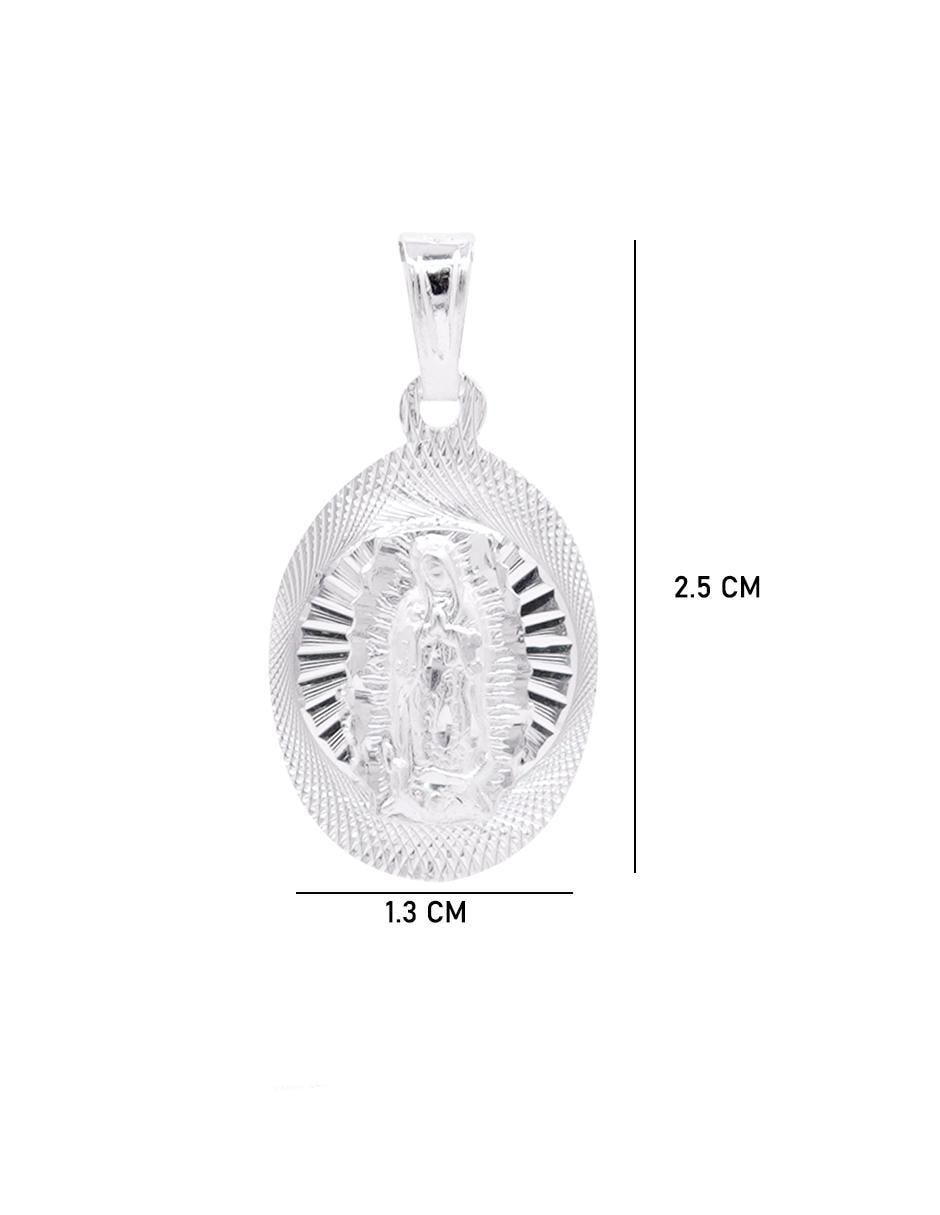 Dije ovalada virgen de guadalupe de plata P 925 4