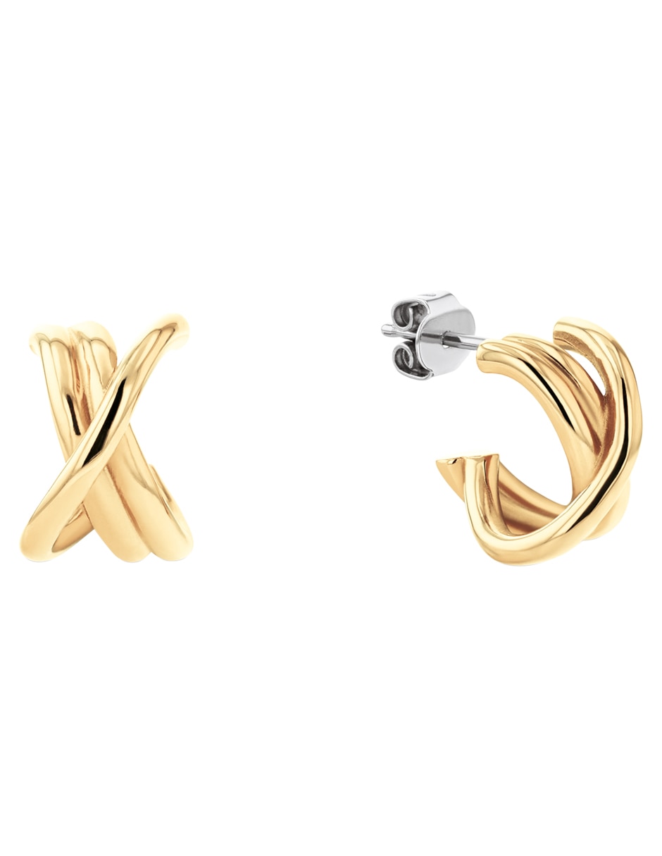 Aretes cortos Nautical Knot con acabado brillante