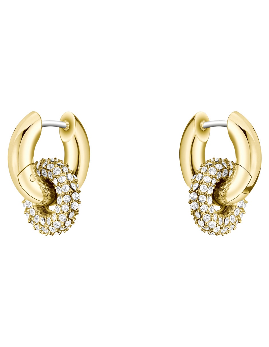 Aretes cortos Live Precious con acabado brillante cristal