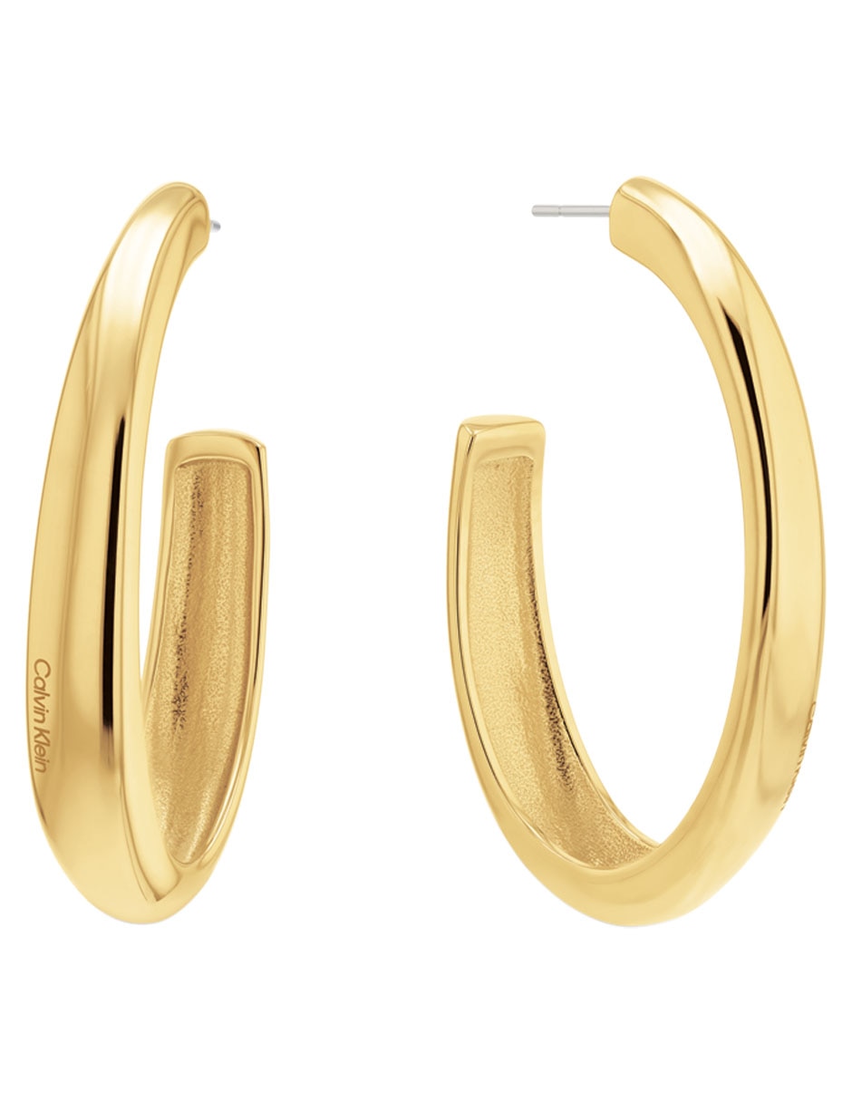 Aretes de aro Modern Purity con acabado