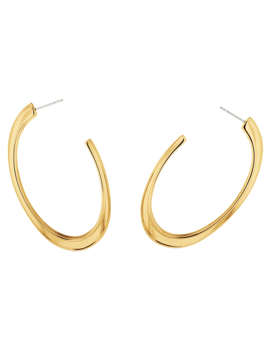 Aretes de aro Modern Purity con acabado 2