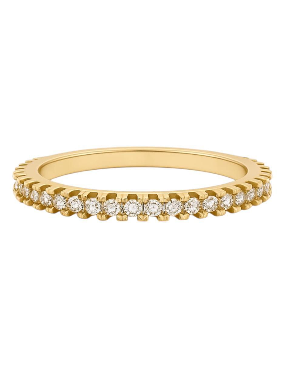 Anillo multi gemas circular 14 k de oro amarillo zirconia pulido