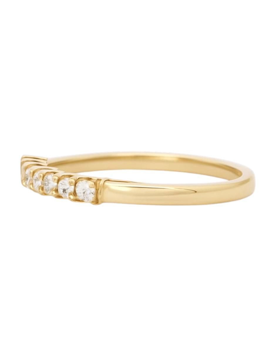Anillo multi gemas circular 14 k de oro amarillo zirconia pulido 2