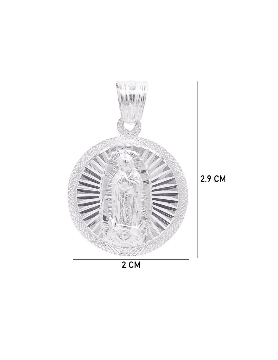 Dije circular virgen de guadalupe de plata P 925 4