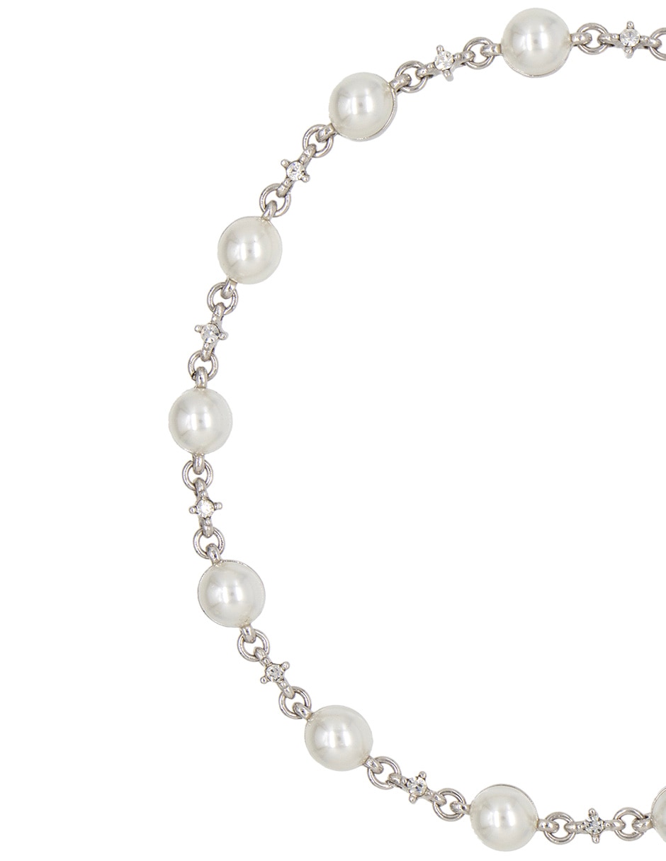 Pulsera con acabado baño rodio 2