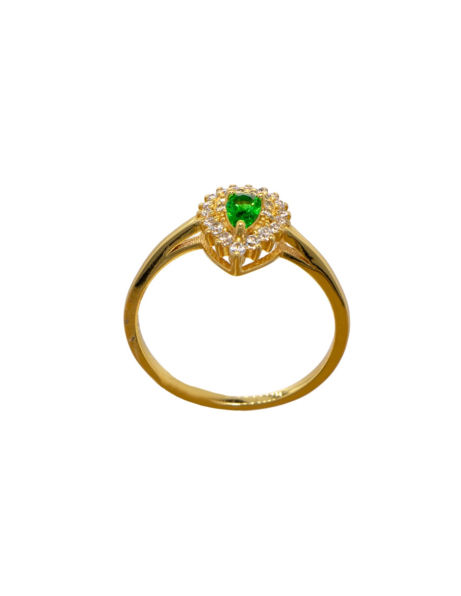 Anillo de gota P 925 de plata zirconia pavé 2