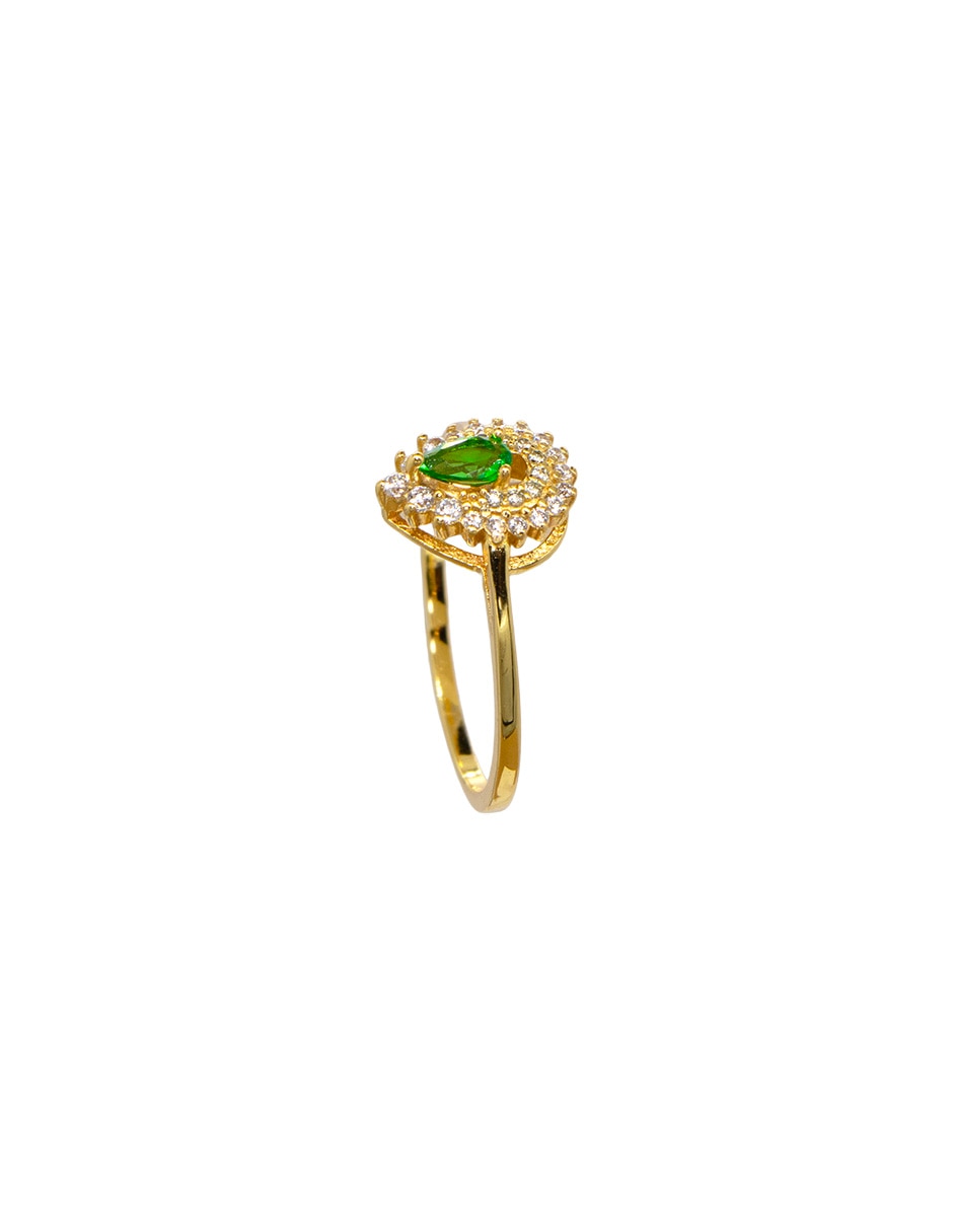 Anillo de gota P 925 de plata zirconia pavé 3
