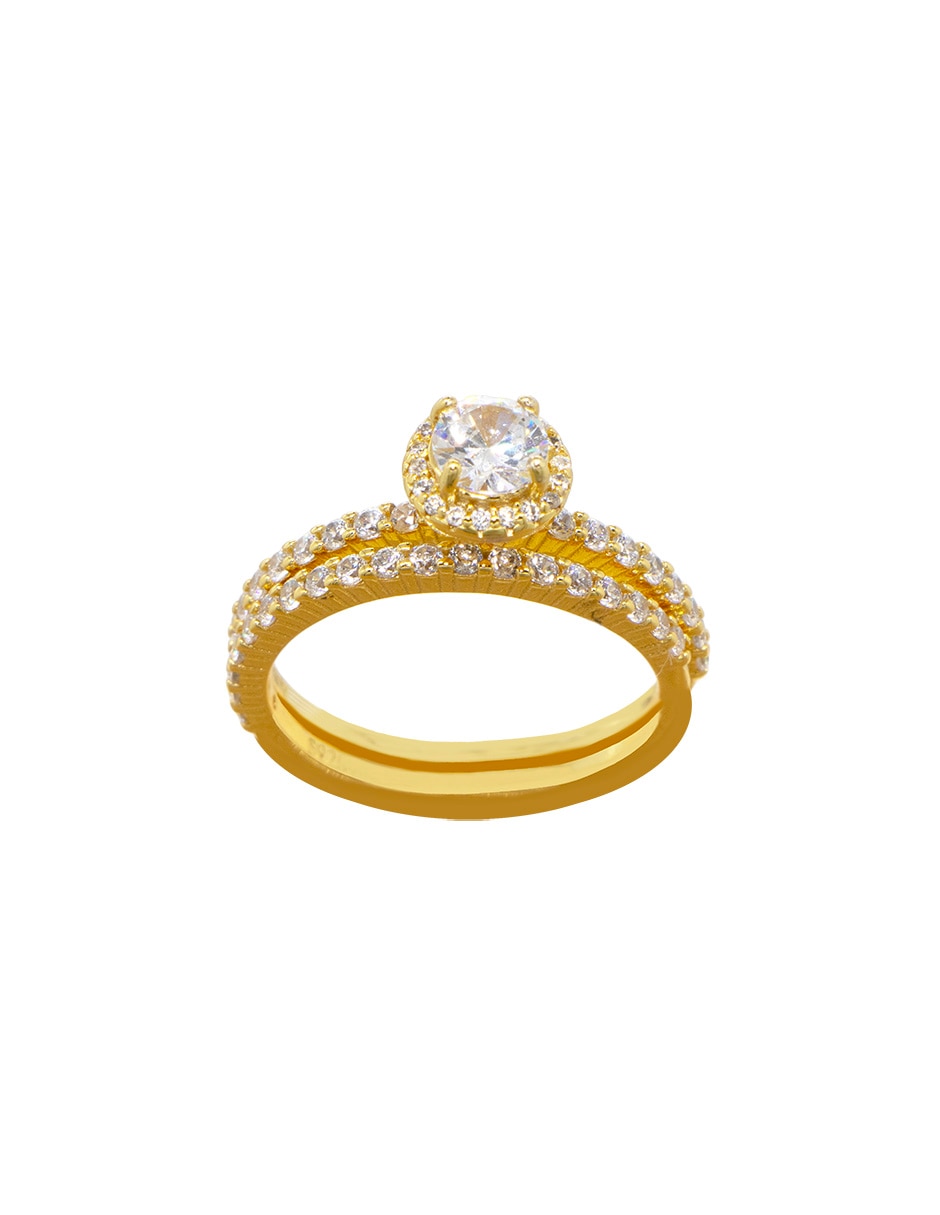 Set anillo circular Forever Us P 925 de plata zirconia pavé 2