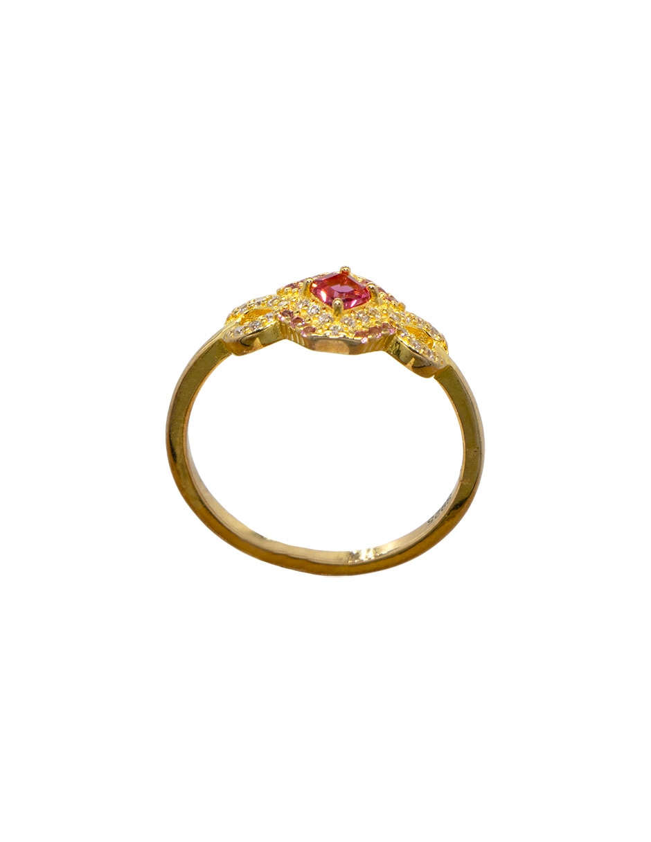 Anillo circular P 925 de plata zirconia pavé 2