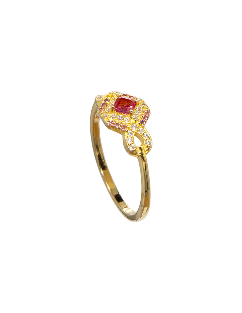 Anillo circular P 925 de plata zirconia pavé 3