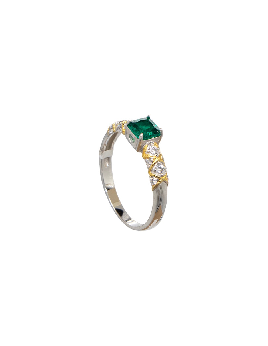 Anillo circular P 925 de plata zirconia pavé 3