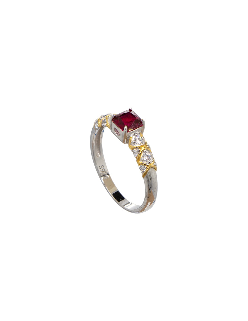 Anillo circular P 925 de plata zirconia pavé 3