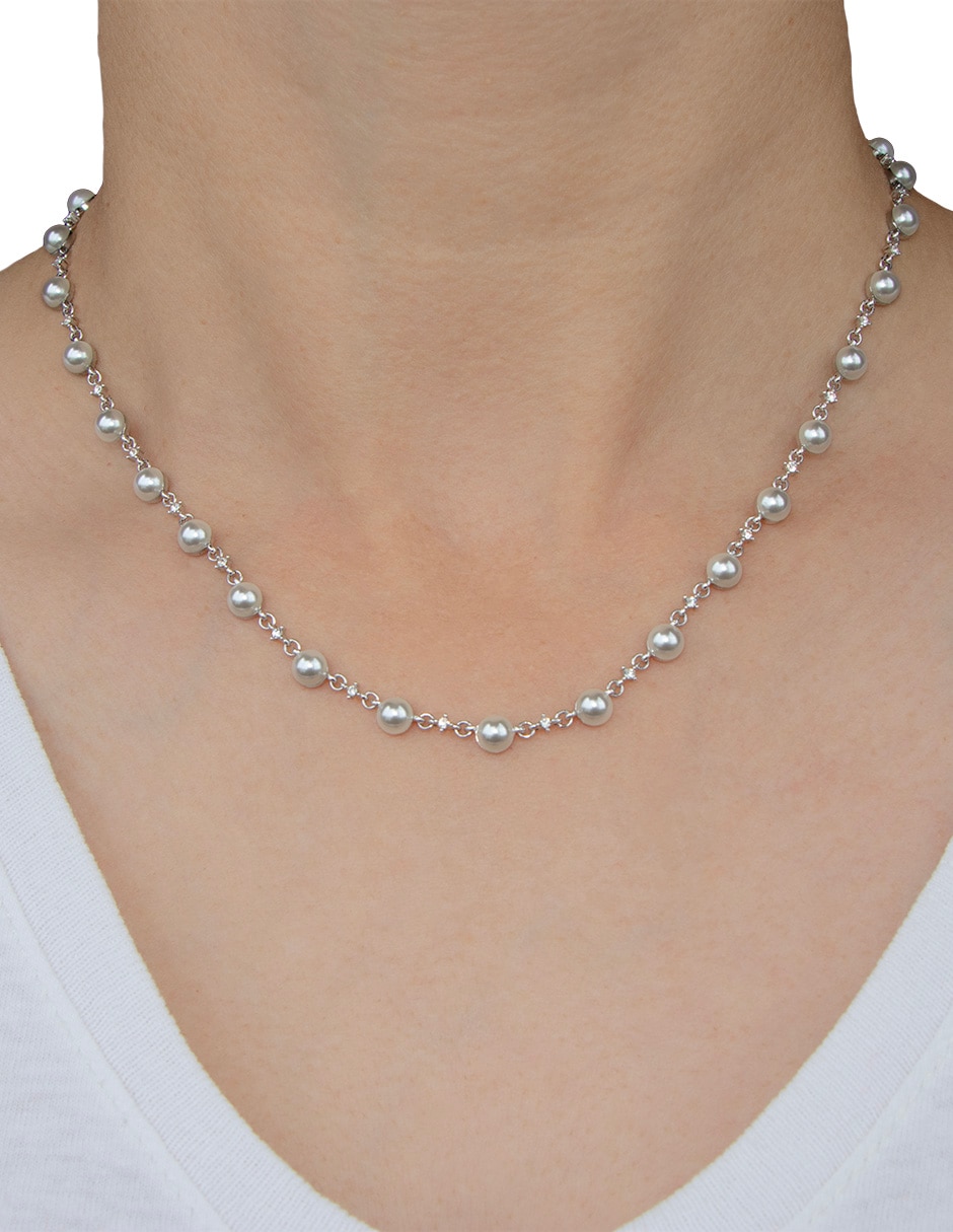 Collar Perlas Brillantes 3