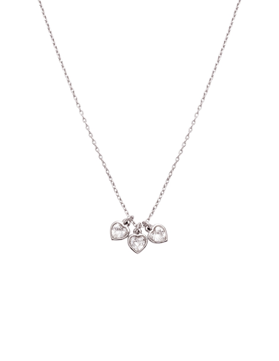 Collar con dije de corazón Charms Zirconia