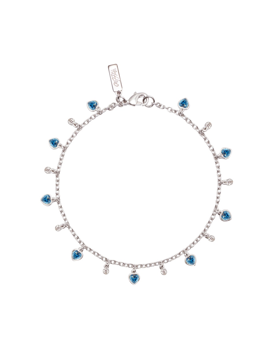Pulsera zirconia con acabado baño rodio
