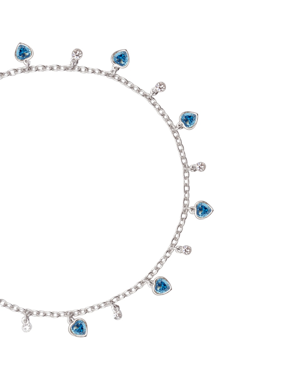 Pulsera zirconia con acabado baño rodio 2