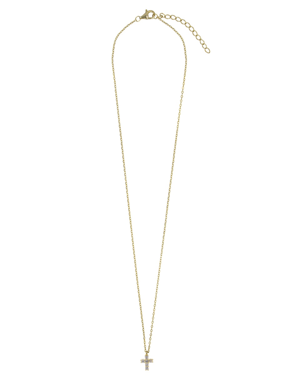 Collar con dije de cruz de plata P 925 2
