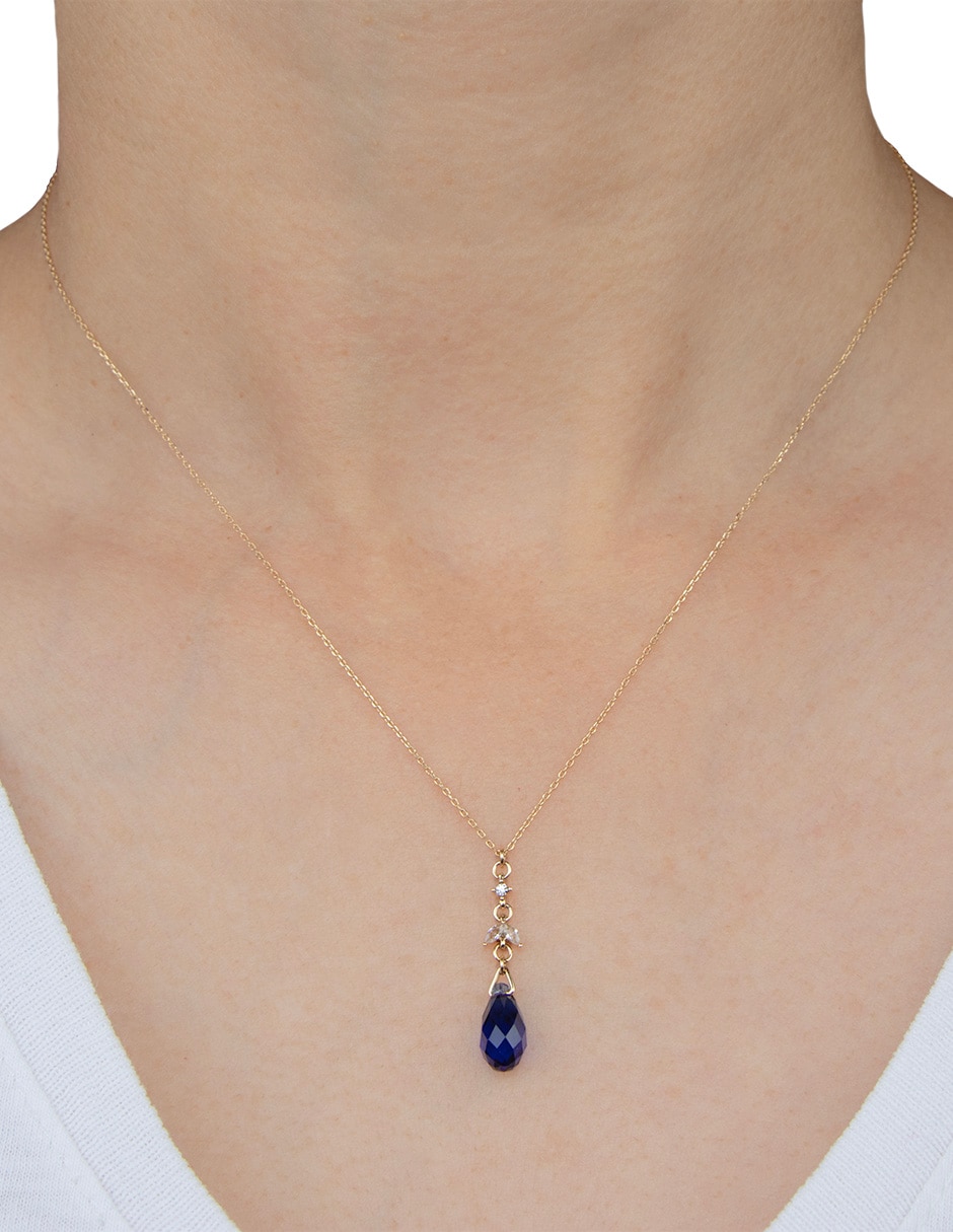 Collar con dije de gota Briolettes 2