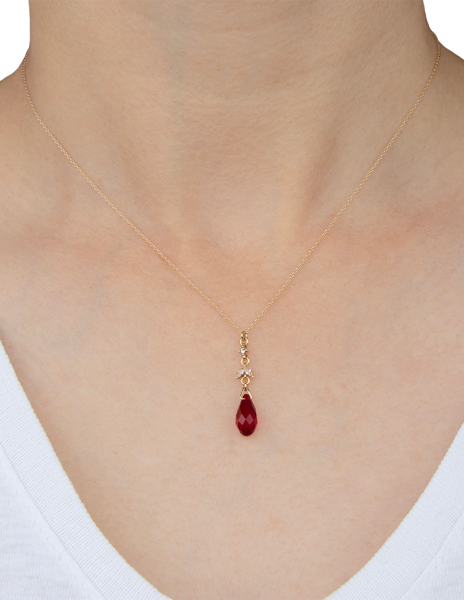 Collar con dije de gota Briolettes 3