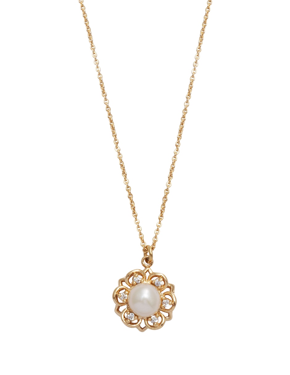 Collar con dije de flor Filigrana de plata P 925 Collar con dije de flor Filigrana de plata P 925