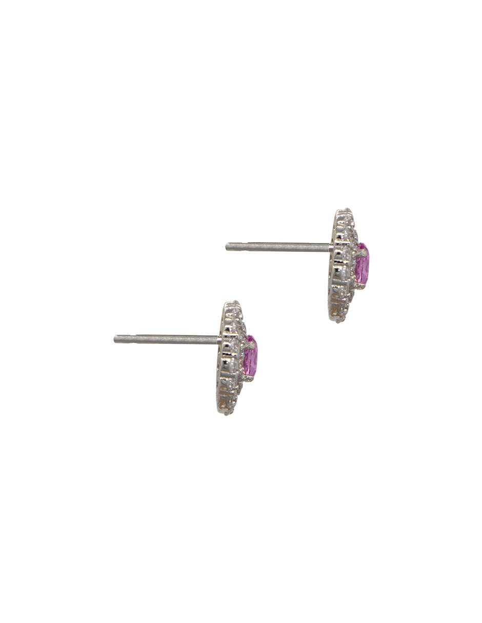 Broqueles de plata P925 con acabado pavé zirconia 3