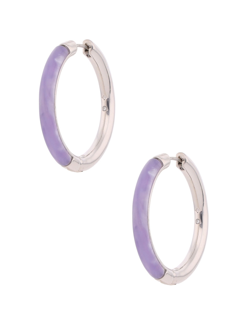 Aretes aro redondos con acabado brillante 2