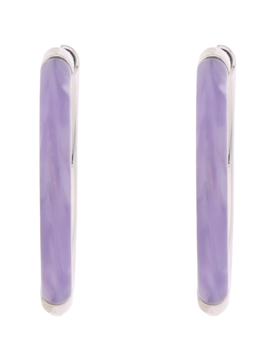 Aretes aro redondos con acabado brillante 3