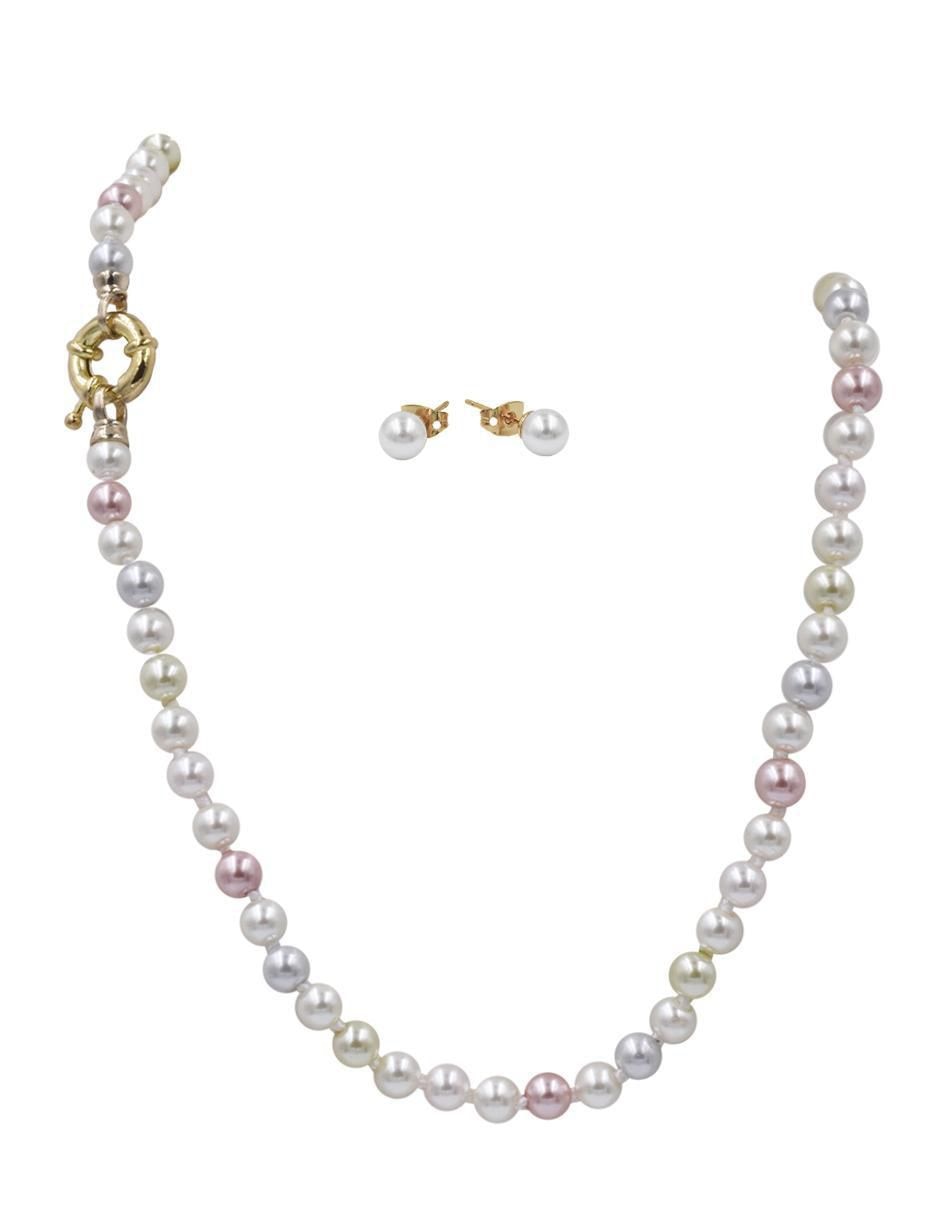 Aretes y collar Perlas de Mallorca perla