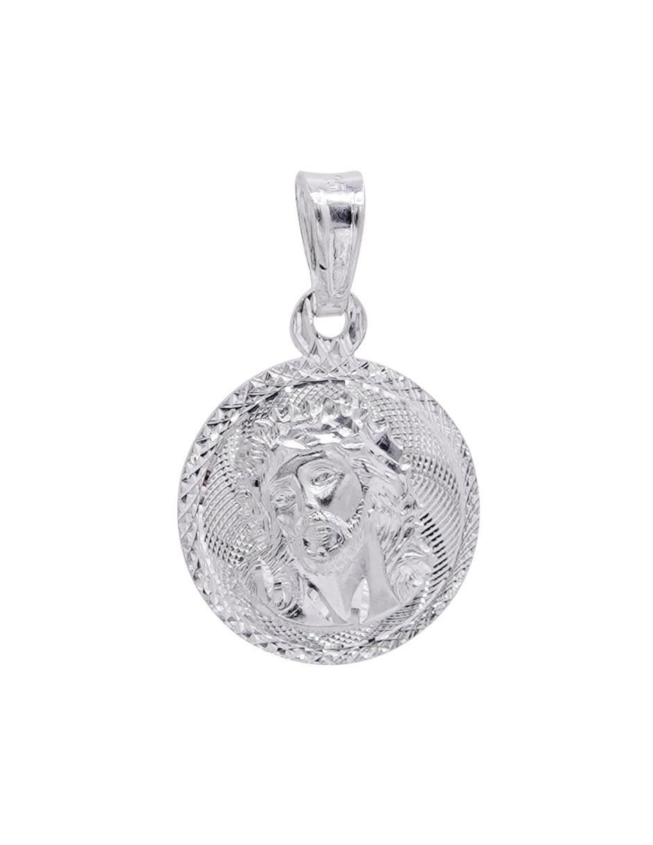 Dije redondo jesucristo de plata P 925