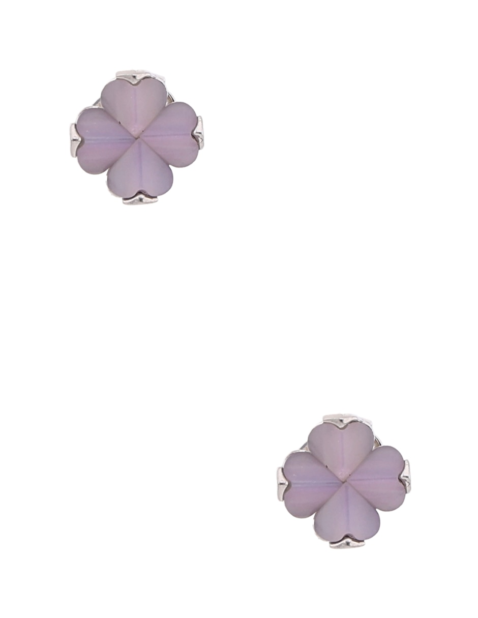 Broqueles de flor con acabado pulido
