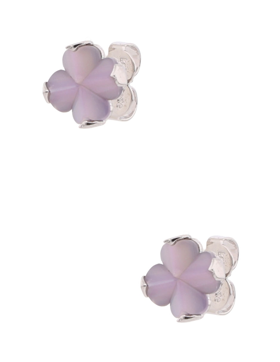 Broqueles de flor con acabado pulido 2