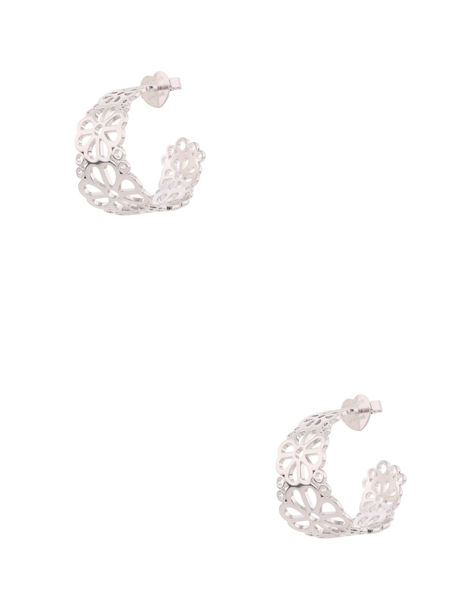 Aretes de aro circulares con acabado brillante 2