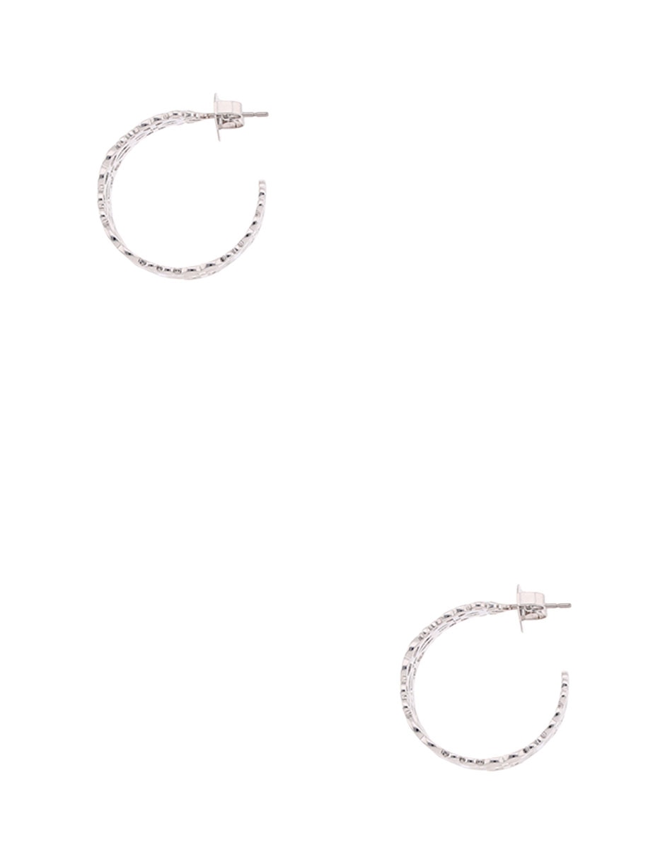 Aretes de aro circulares con acabado brillante 3